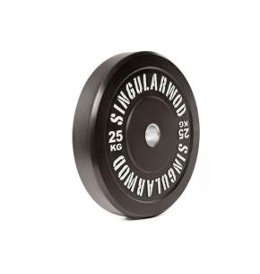 Disco olímpico Bumper Training Singular WOD Negro (Peso: 25kg)