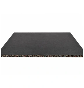 Suelo de Caucho Continuo 20 mm 100 x 100 cm Negro Mate