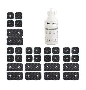 Pack Compex 20 Electrodos 5x5 cm + 10 Electrodos 5x10 cm + Gel