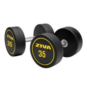 Mancuernas redondas goma Ziva Performance (par) (Peso: 35kg)