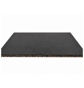 Suelo de Caucho Continuo 20 mm 100 x 100 cm Negro Mate