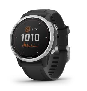 Garmin Fenix 6S Solar Plata negro con correa negra