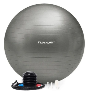 Gymball Tunturi 90cm Plata Antipinchazos