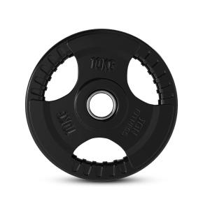 Discos de pesas olímpicas tri-grip ION Fitness (Peso: 10kg)