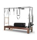 Reformer Elina Pilates Cadillac Clásico madera oscura (Color: Negro)