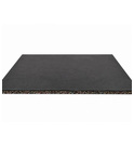 Suelo de Caucho Continuo 20 mm 100 x 100 cm Negro Mate