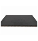 Suelo de Caucho Continuo 20 mm 100 x 100 cm Negro Mate
