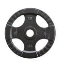 Disco olímpico hierro 4 agarres Body-Solid negro (Peso: 15kg)