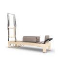 Reformer Elina Pilates Clásico Madera Natural 86'' con Torre (Color: Moca)