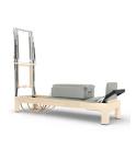 Reformer Elina Pilates Clásico Madera Natural 86'' con Torre (Color: Iceberg)