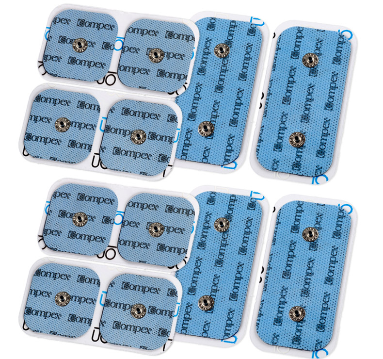 8 Electrodos 5x5 Parches Single Snap Compatibles Con Compex